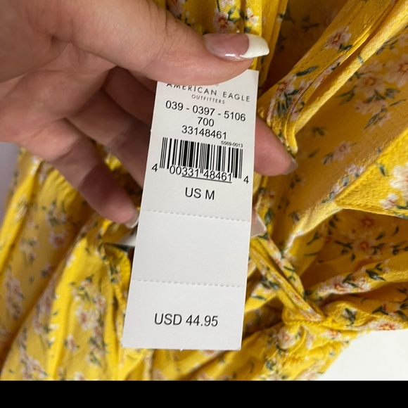 American Eagle Yellow Floral Romper - Picture 3 of 3